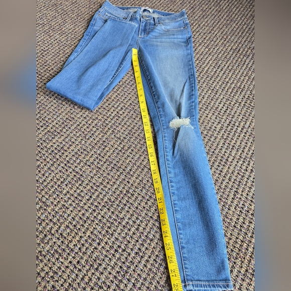 PAIGE Women's Distressed Blue Skinny Jeans - Picture 7 of 8